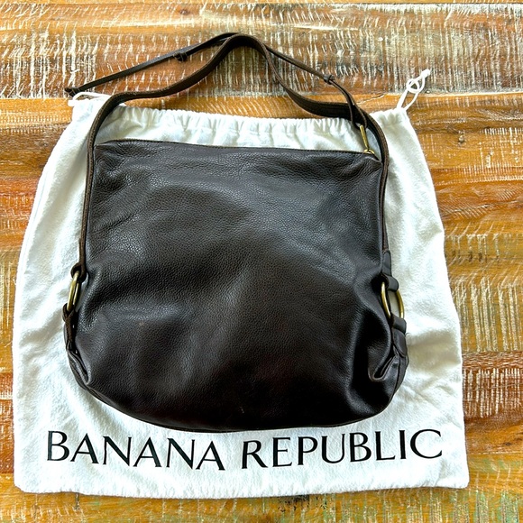 Vintage Banana Republic Genuine Leather Shoulder Bag - Picture 2 of 4
